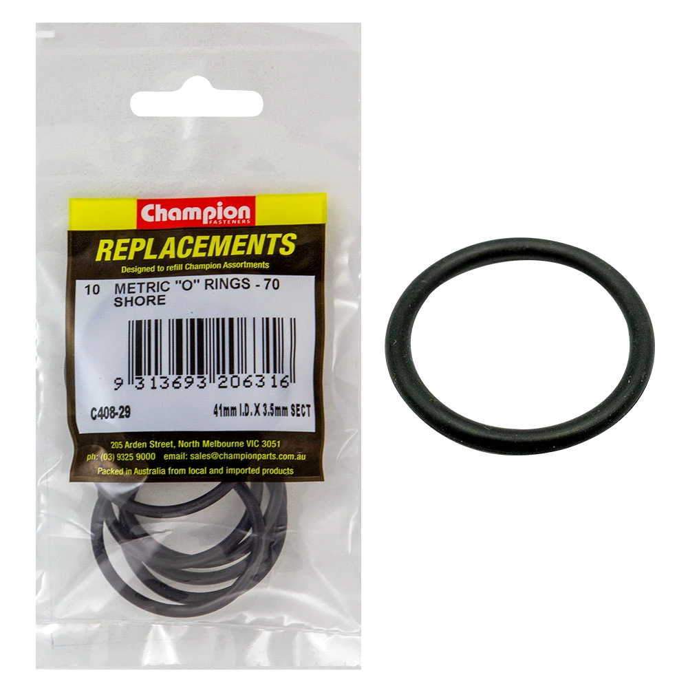 Champion 41mm (I.D.) x 3.5mm Metric O-Ring -10pk