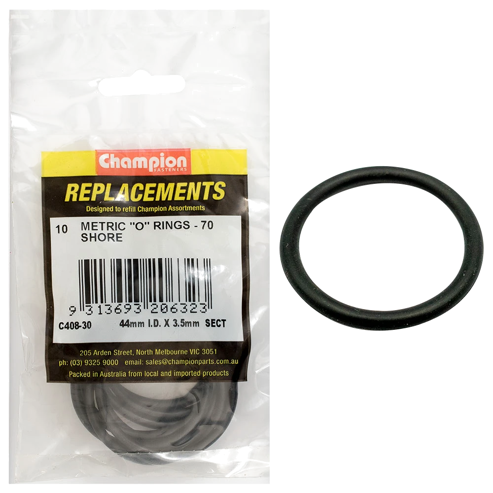 Champion 44mm (I.D.) x 3.5mm Metric O-Ring -10pk