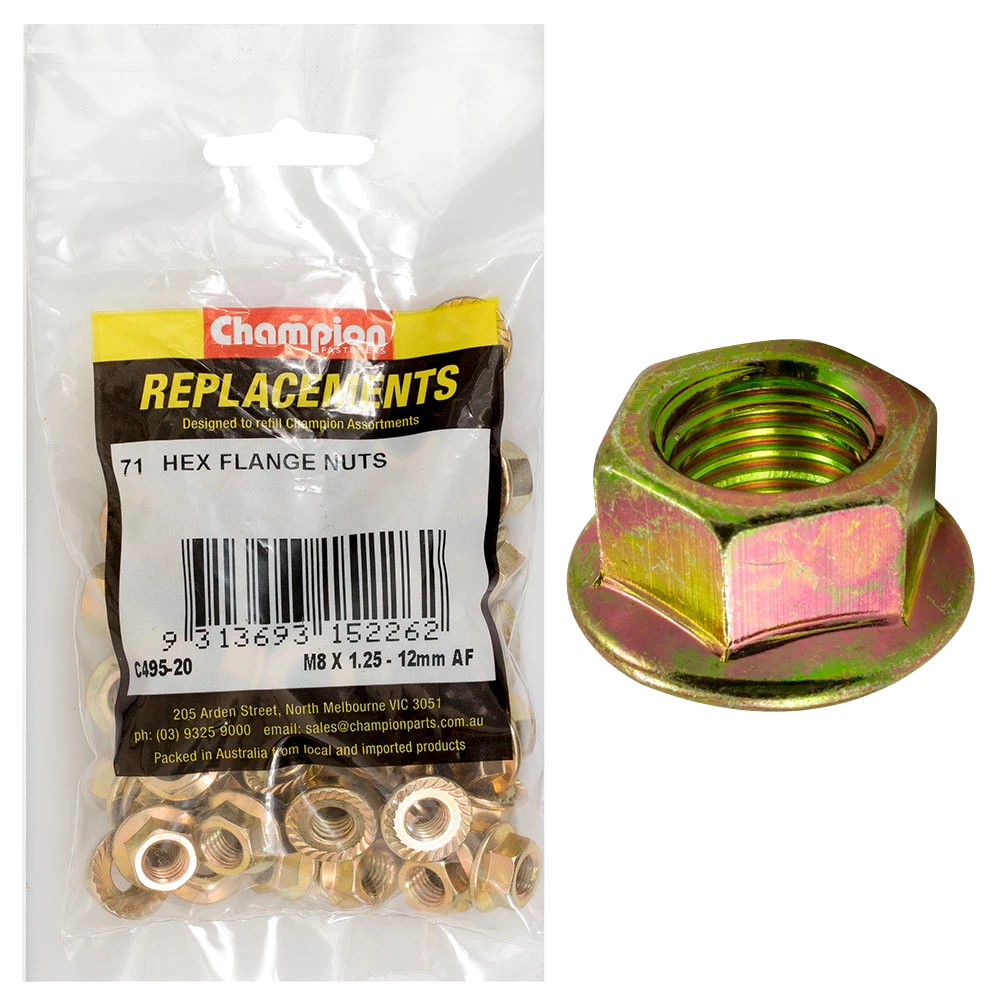 Champion M8 x 1.25 Nut (12mm AF) -71pk