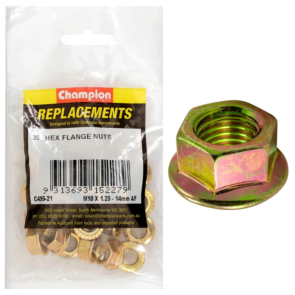 Champion M10 x 1.25 Nut (14mm AF) -25pk