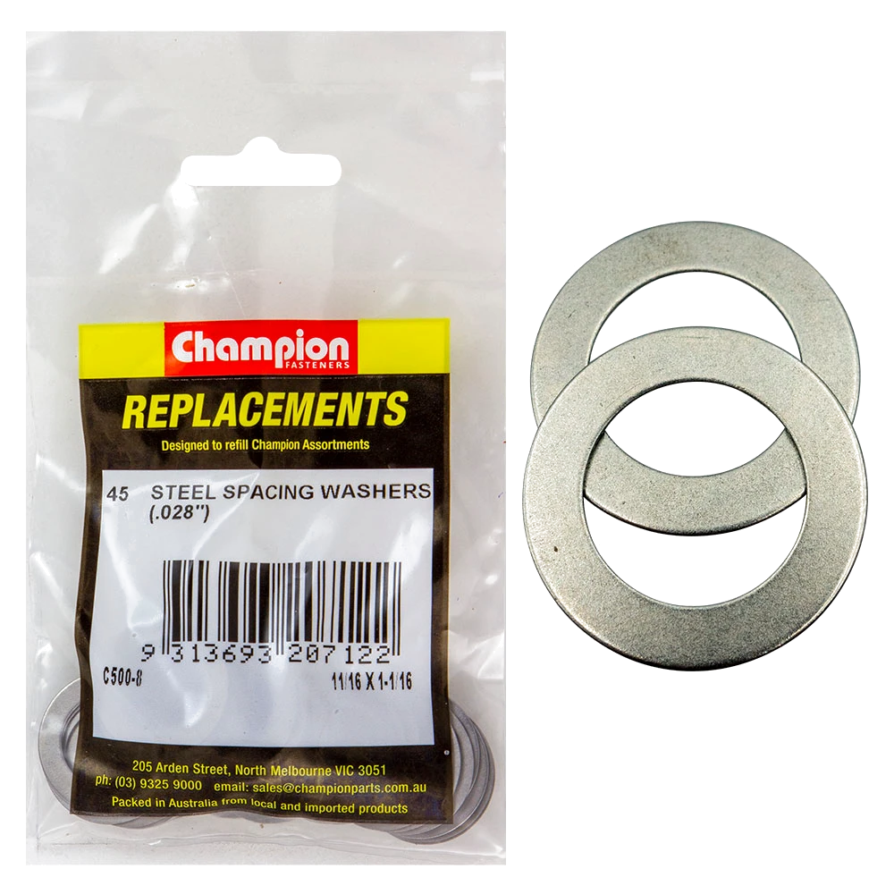 Champion 11/16 x1-1/16x1/32in(22G) Steel Spacing Washer-45pk