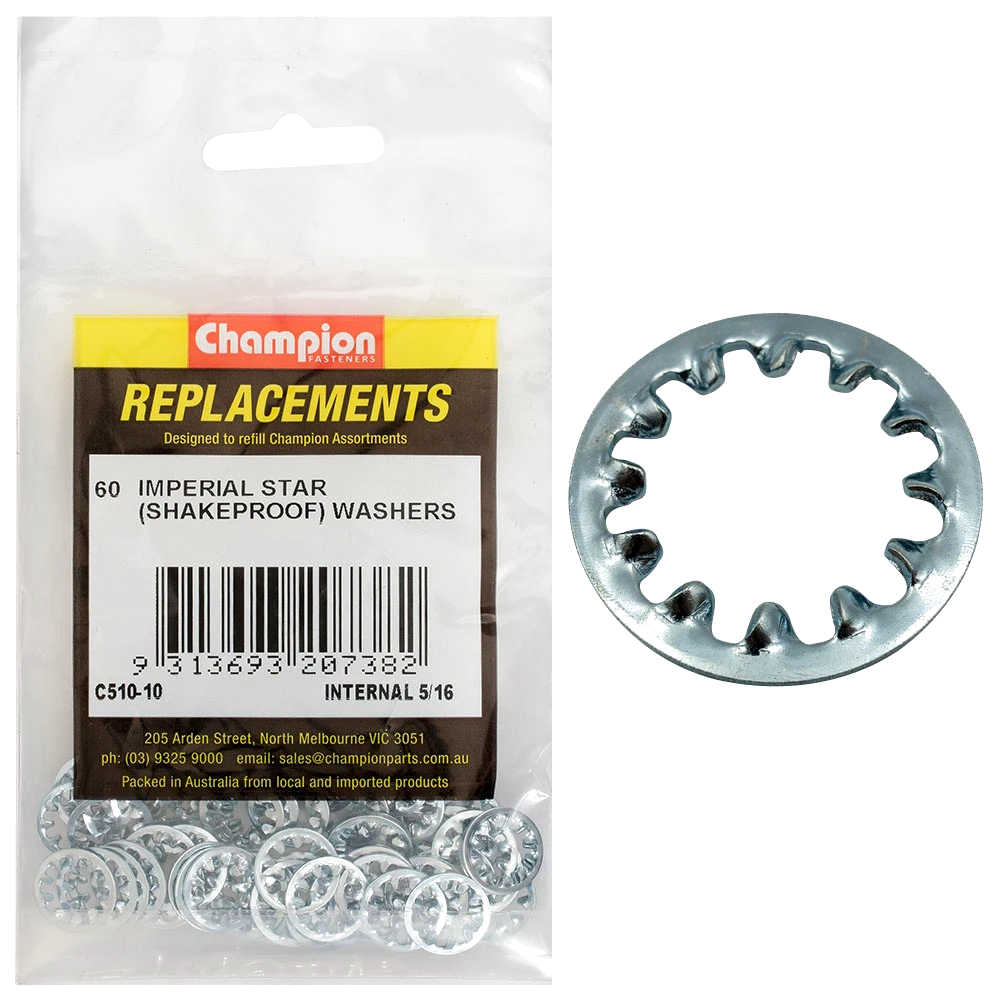 Champion 5/16in internal Star Washer -60pk