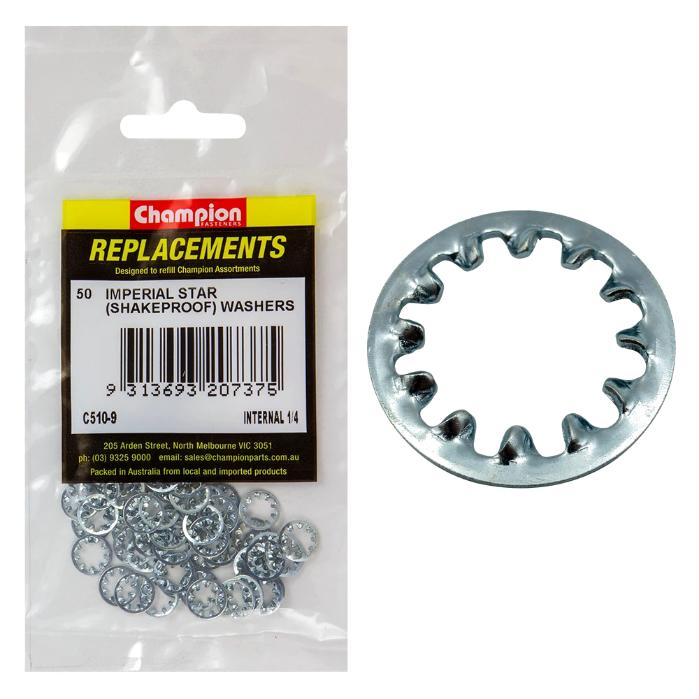 Champion 1/4in internal Star Washer -50pk