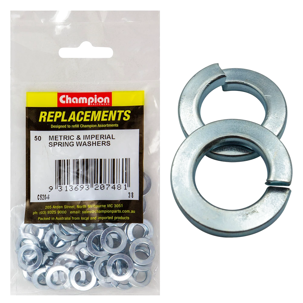 Champion 3/8in Flat Section Spring Washer -50pk