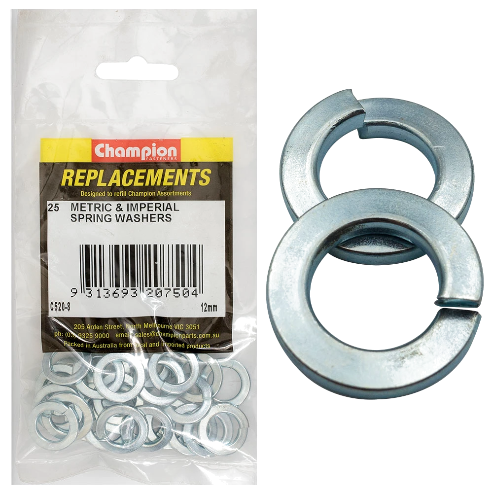 Champion 12mm Flat Section Spring Washer -25pk