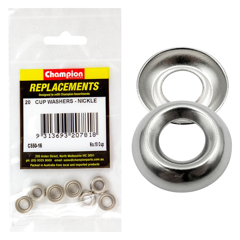 Champion 10G Cup Washer -20pk