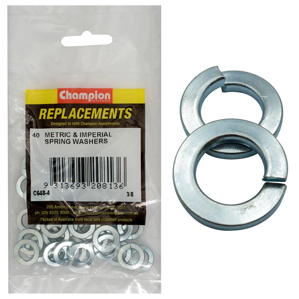 Champion 3/8in Flat Section Spring Washer -40pk
