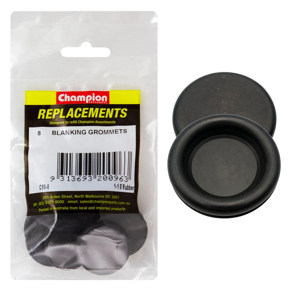 Champion 28mm Rubber Blanking Grommets -8pk