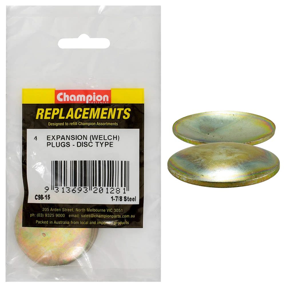 Champion 1-7/8in Expansion (Frost) Plug-Lens/Disc Type- 4pk*