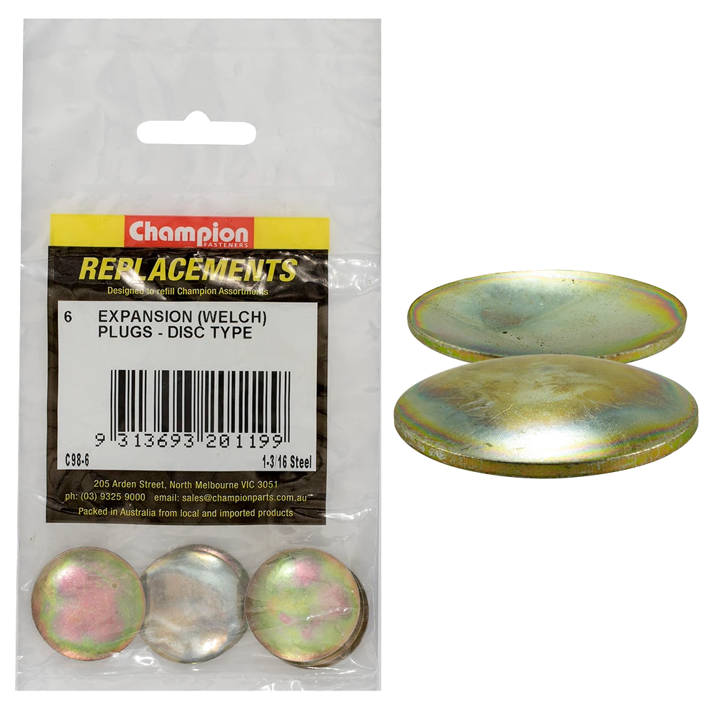 Champion 1-3/16in Expansion (Frost) Plug-Lens/Disc Type-6p**