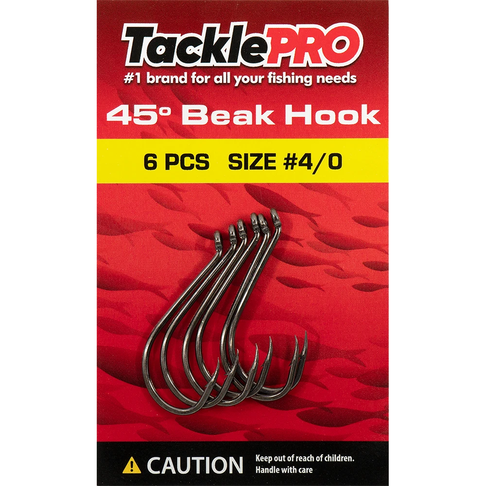 TacklePro 45deg. Beak Hook #4/0 - 6pc