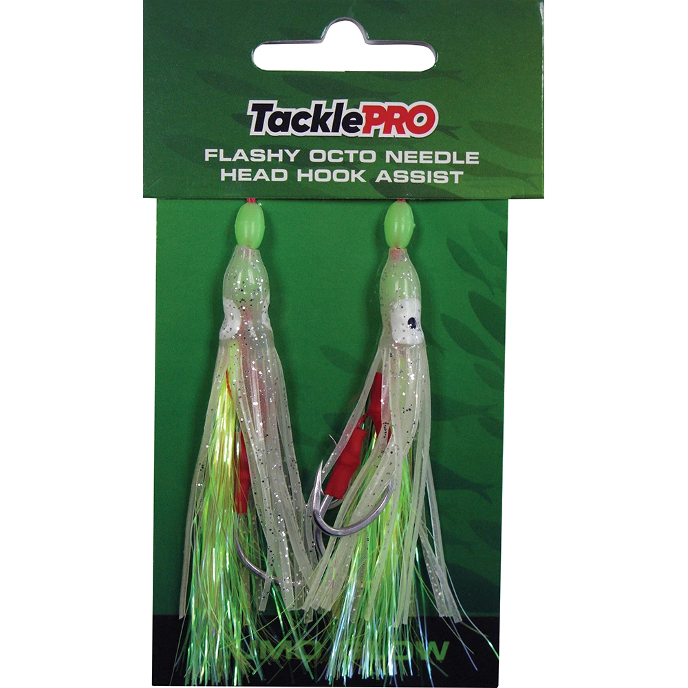 TacklePro Flashy Octopus Assist Hook - Lumo Glow - 2pc
