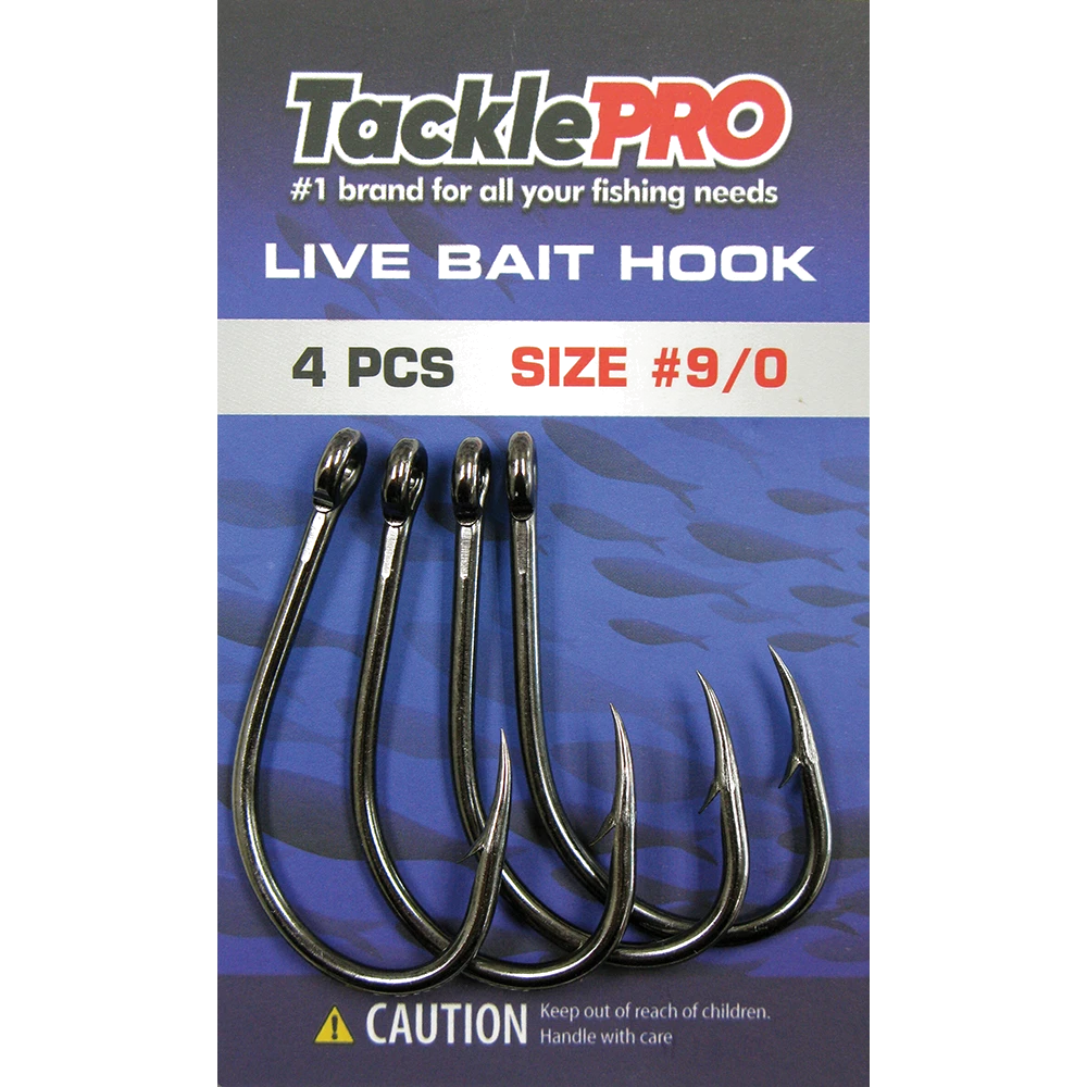 TacklePro Live Bait Hook #9/0 - 4pc