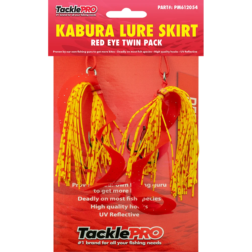 TacklePro Kabura Lure Skirt - Red Eye (Twin Pack)