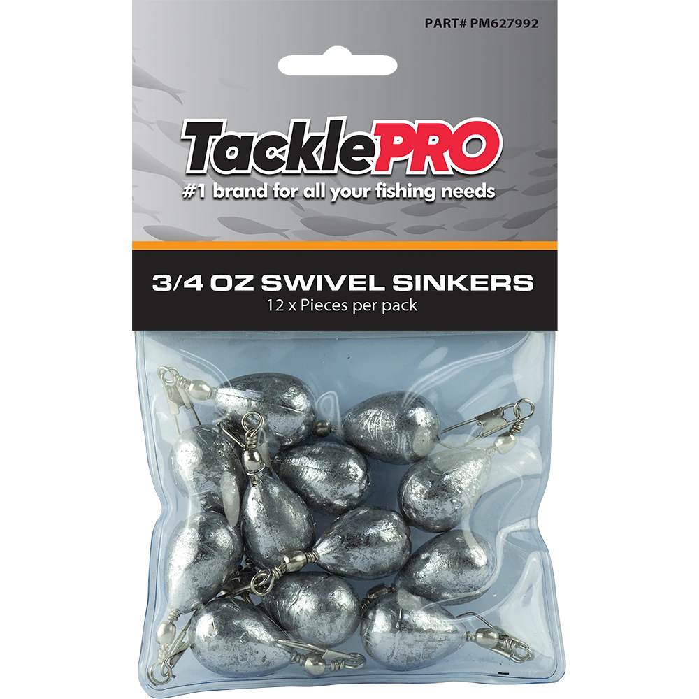 TacklePro Swivel Sinker 3/4oz - 12pc
