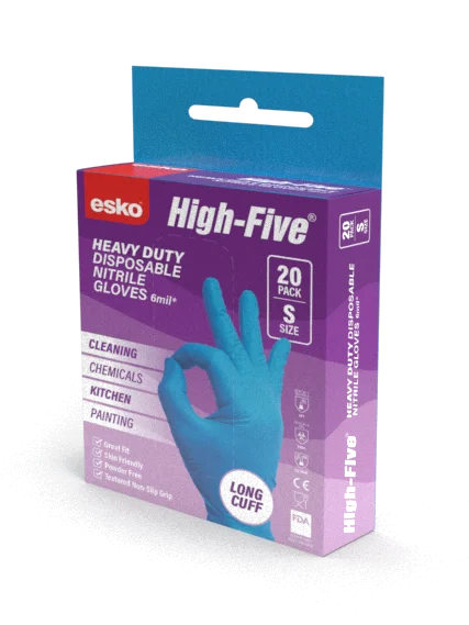 Esko High Five Blue Nitrile Gloves 20 Pack