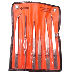 Groz Tweezer Set 6pc
