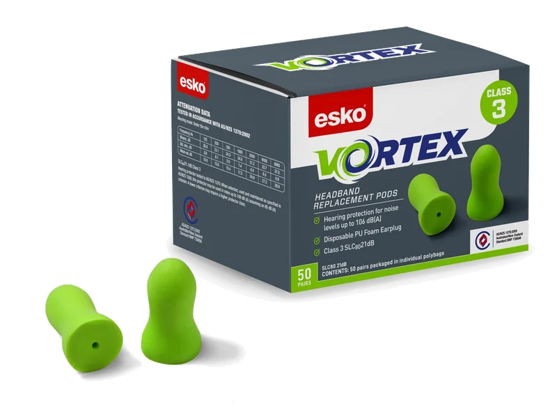 Esko Vortex Replacement Headband Earplug Pods