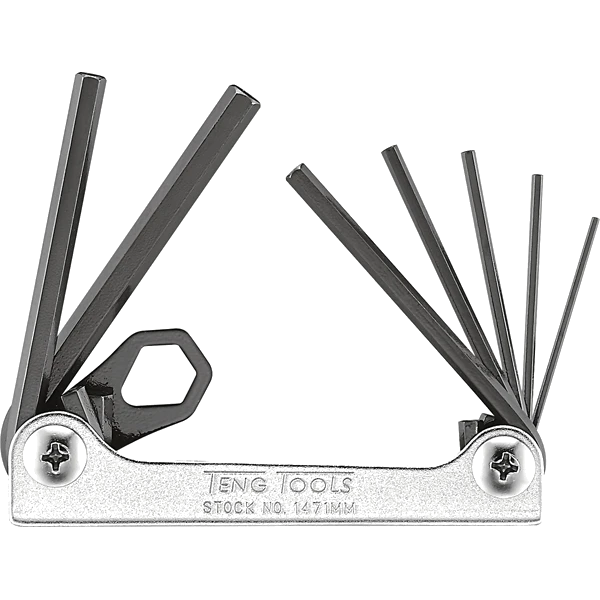 Teng 7pc Folding mm Hex Key Set - 1.5-6.0mm