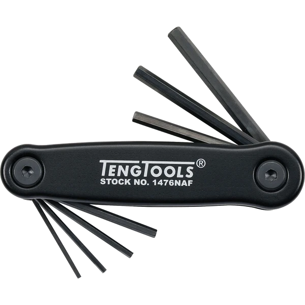 Teng 7pc Fold-Up AF Hex Key Set - 1/16-7/32in