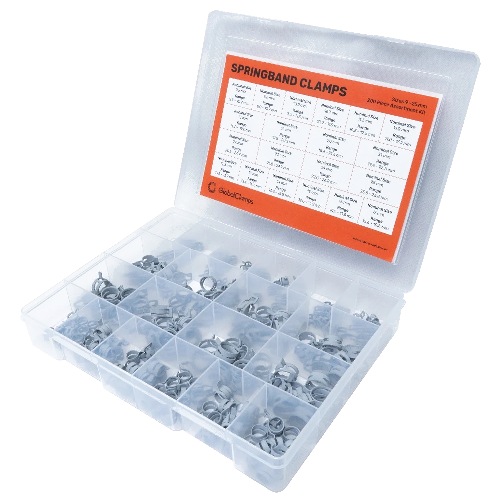 GC 200pc Springband Assortment Mini 20 sizes 9-25mm