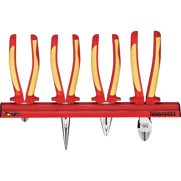 Teng 4pc 1000v VDE Plier Set W/Wall Rack