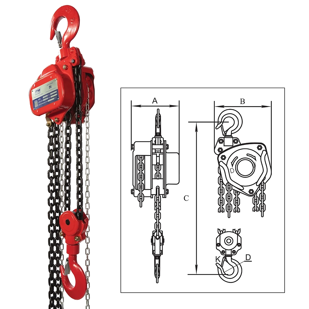 ITM Chain Block-Heavy Duty-5 Ton-3 Meter Lift