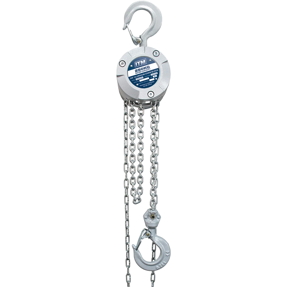 ITM Chain Block Aluminium 360 Degree 250kg 3M Lift