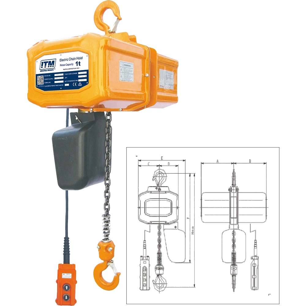 ITM 240V Electric Hoist-500kg-3 Meter Lift