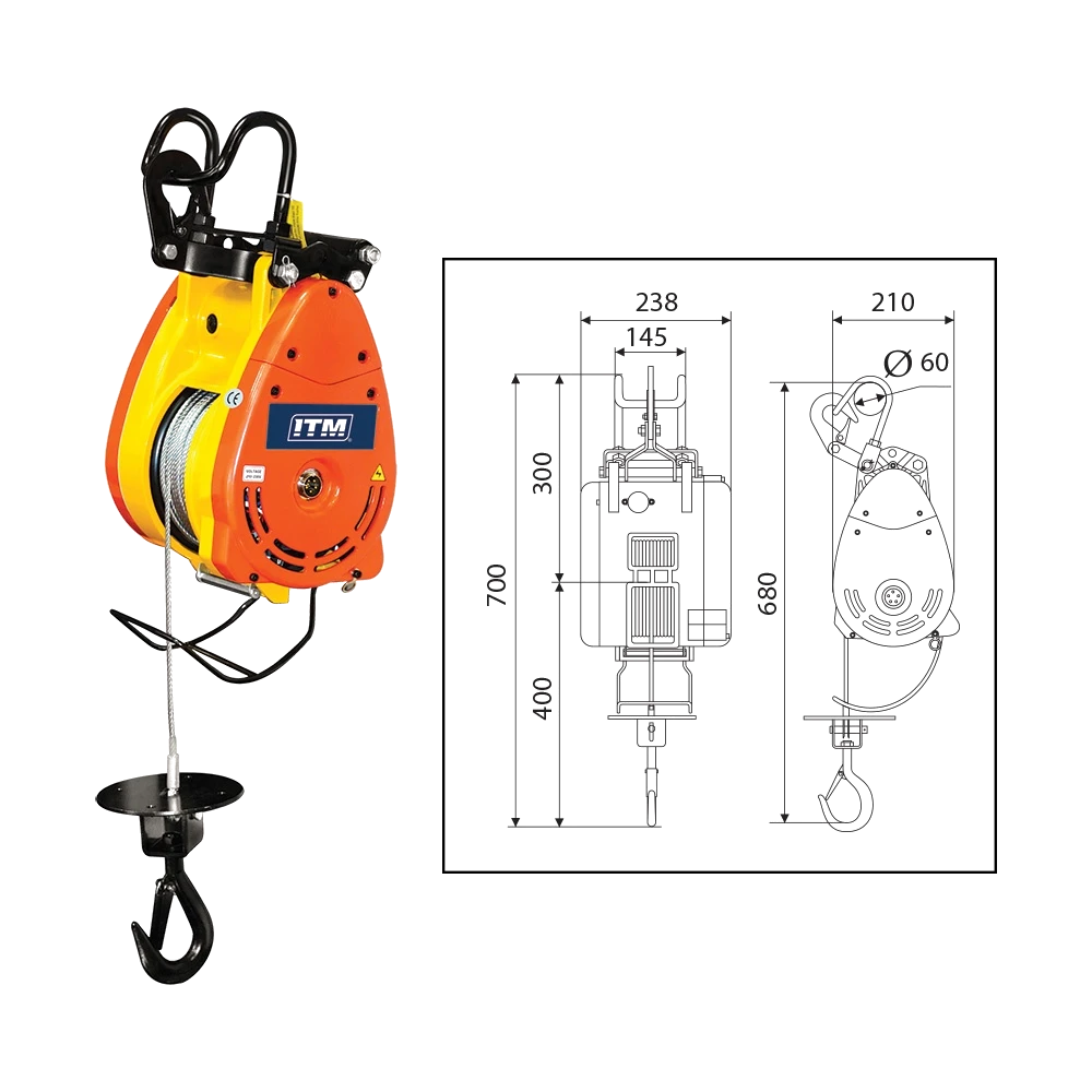 ITM Electric Wire Hoist 500kg 30M Lift