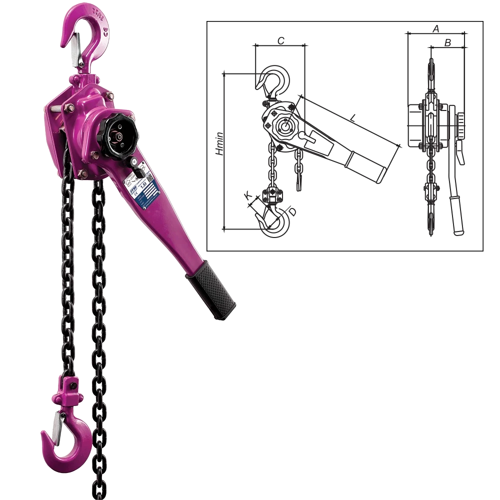 ITM Lever Hoist-Heavy Duty-1.5 Ton-1.5 Meter Lift