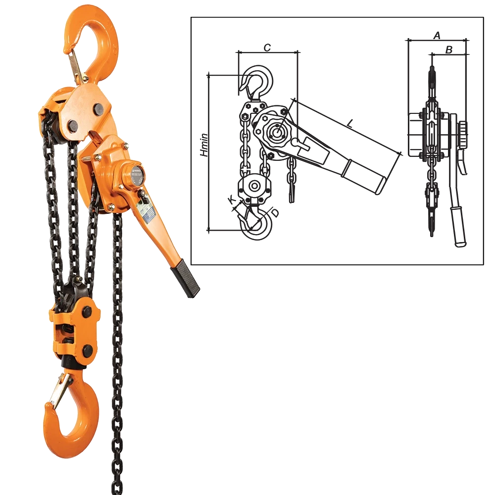 ITM Lever Hoist-Heavy Duty-9 Ton-1.5 Meter Lift