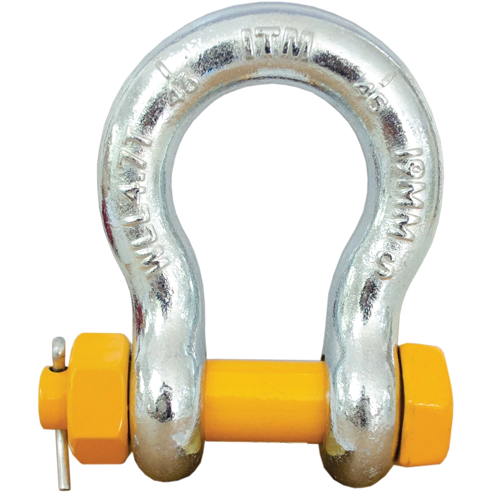 ITM Bow Shackle-Yellow Pin GS Safety Pin-9.5 Ton 29mm Body