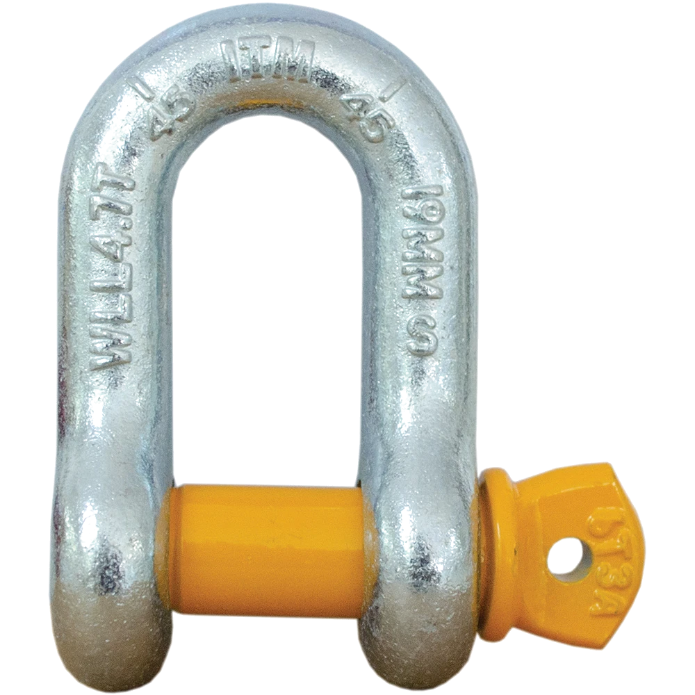 ITM Dee Shackle-Yellow Pin GS Screw Pin-1.5 Ton-11mm Body