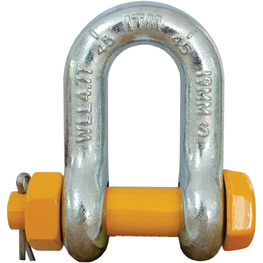 ITM Dee Shackle-Yellow Pin GS Safety Pin-8.5 Ton-25mm Body