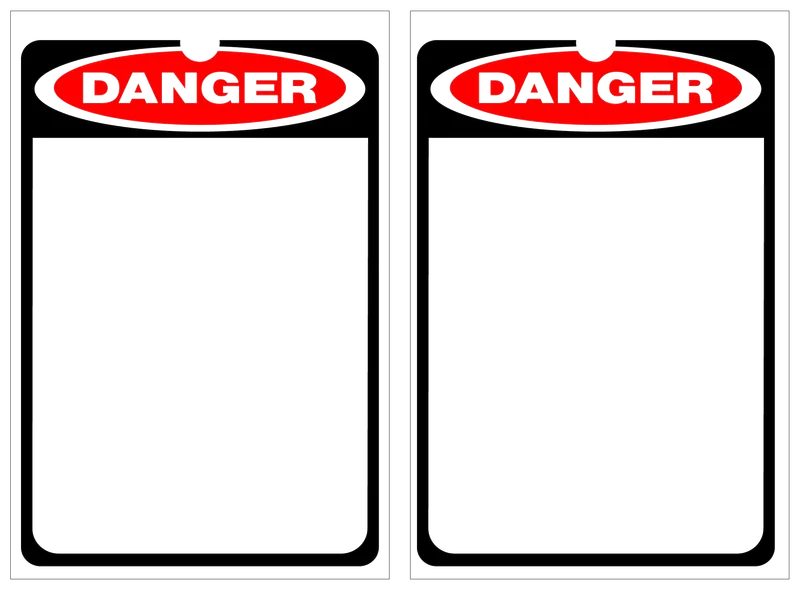 DANGER Blank Lockout Tag