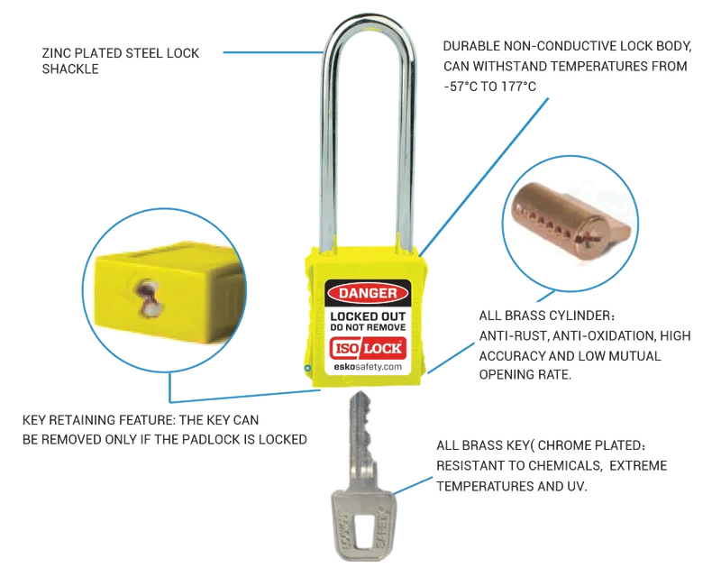 Extra Length Steel Shackle Padlock - Image 3