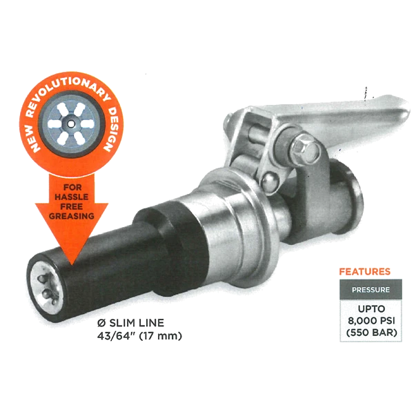 Groz 17.0mm Quick-Lock Grease Coupler