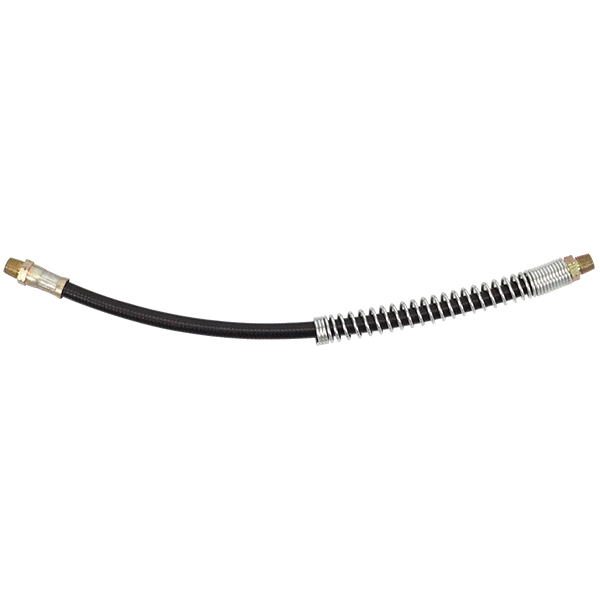 Groz 18in/450mm Std. Flexible Grease Gun Hose W/Spring Guard