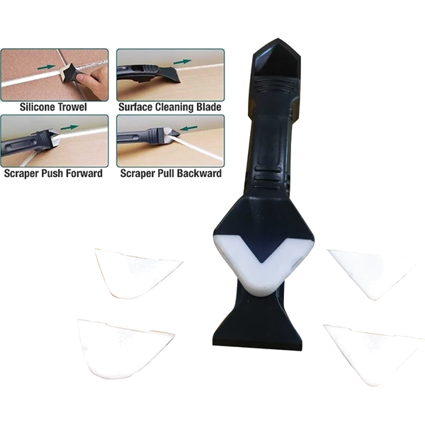 ProEquip 3- 1 Caulk/Silicone Trowel & Scraper Tool