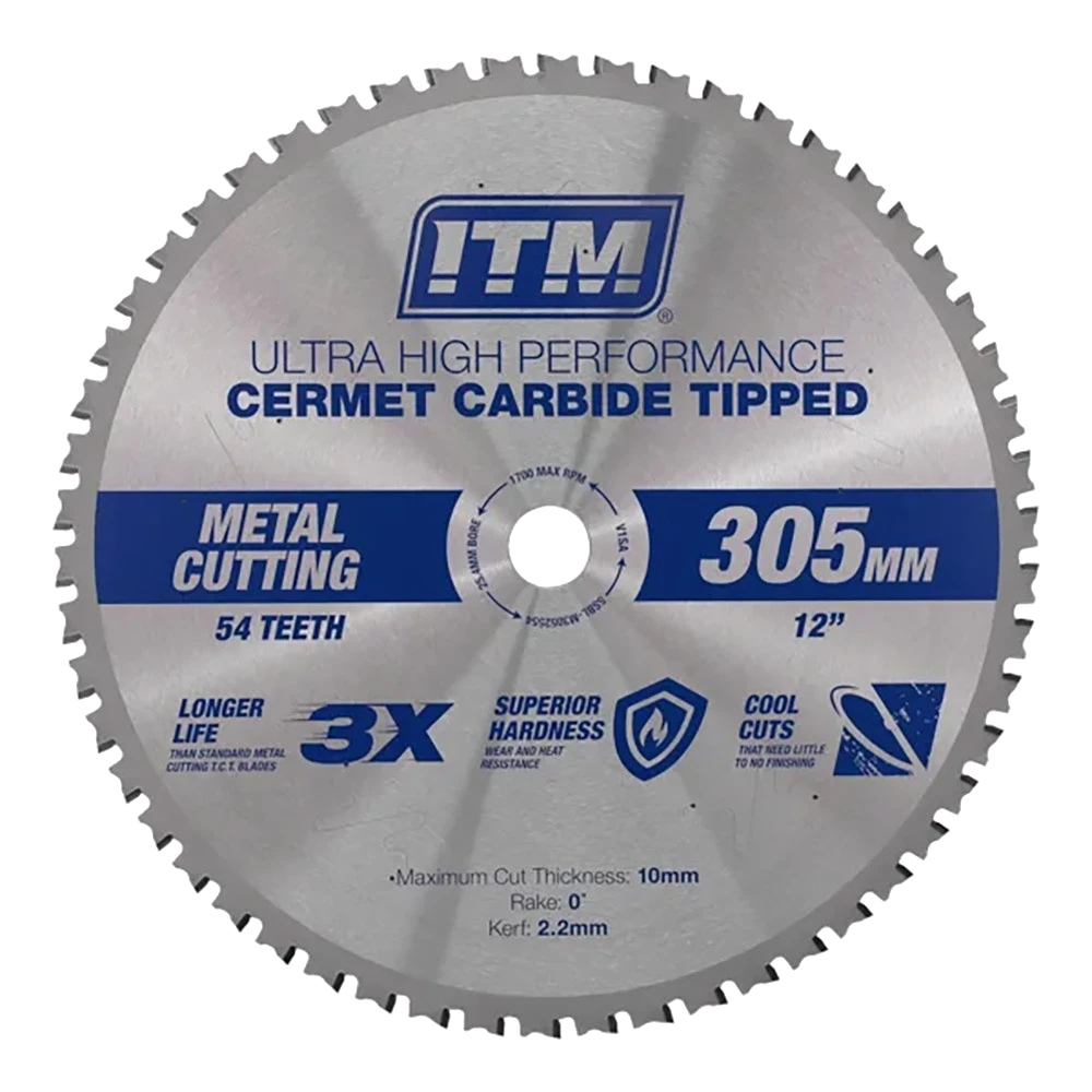 ITM 305mm Metal Cutting Blade Cermet Carbide Tipped 54T