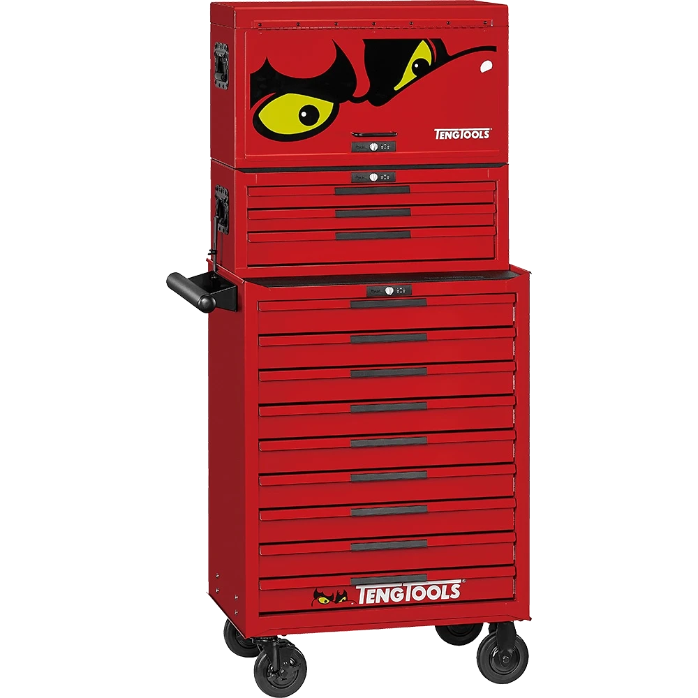 Teng Pro35™ 26in Stack Tool Storage 16 Drawers Red