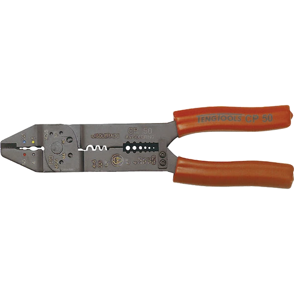 Teng 9in Crimping / Wire Stripper (Red)