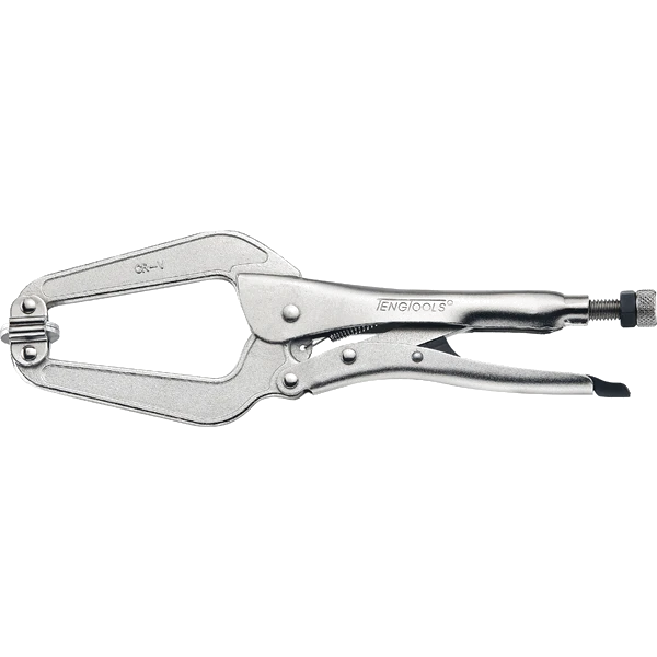 Teng 12in Long C-Clamp Lock Plier (NP) w/Swivel Pad