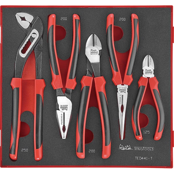 Teng 5pc MB TPR Grip Plier Set - TED-Tray