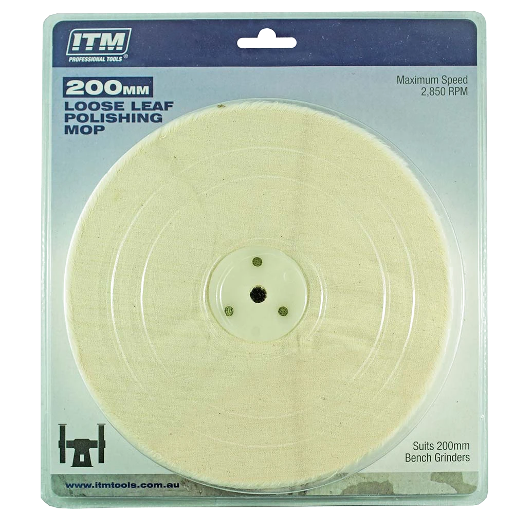 ITM Polishing Mop Loose Leaf 50 Fold 200 x 25mm