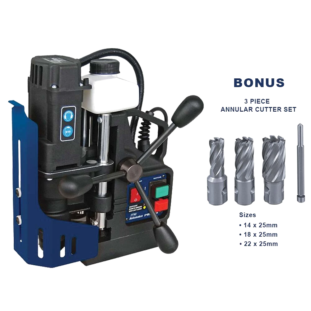 Holemaker PRO35 MagBase Drill 920W/350RPM -Bonus Cutter Set