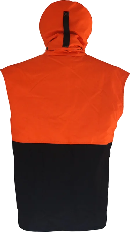 Oilskin D/O Sleeveless Vest with hood - Image 3