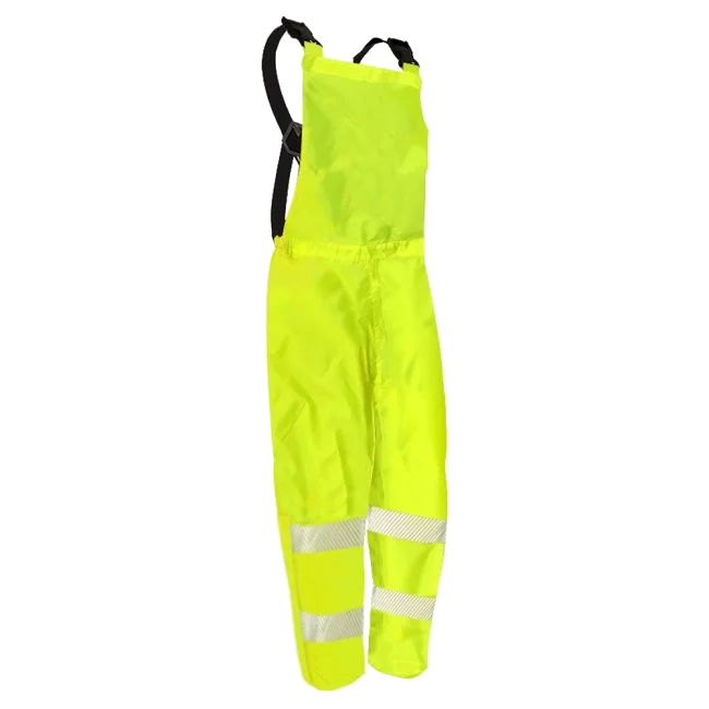 D/N Hi-Vis Bib Trousers PU Coated, Yellow
