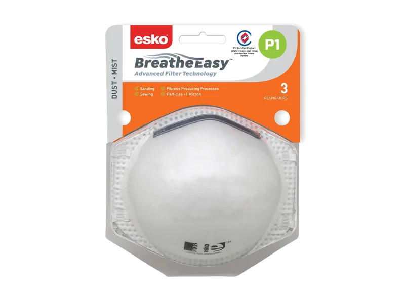 Esko Breathe Easy P1 Non-Valved Mask 3 Pk